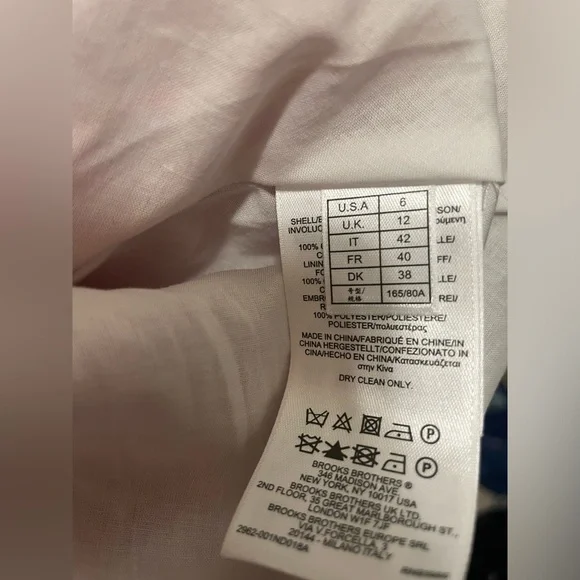 Brooks Brothers Embroidered Red Dress Size 6 Fit And Flare - Picture 7 of 8